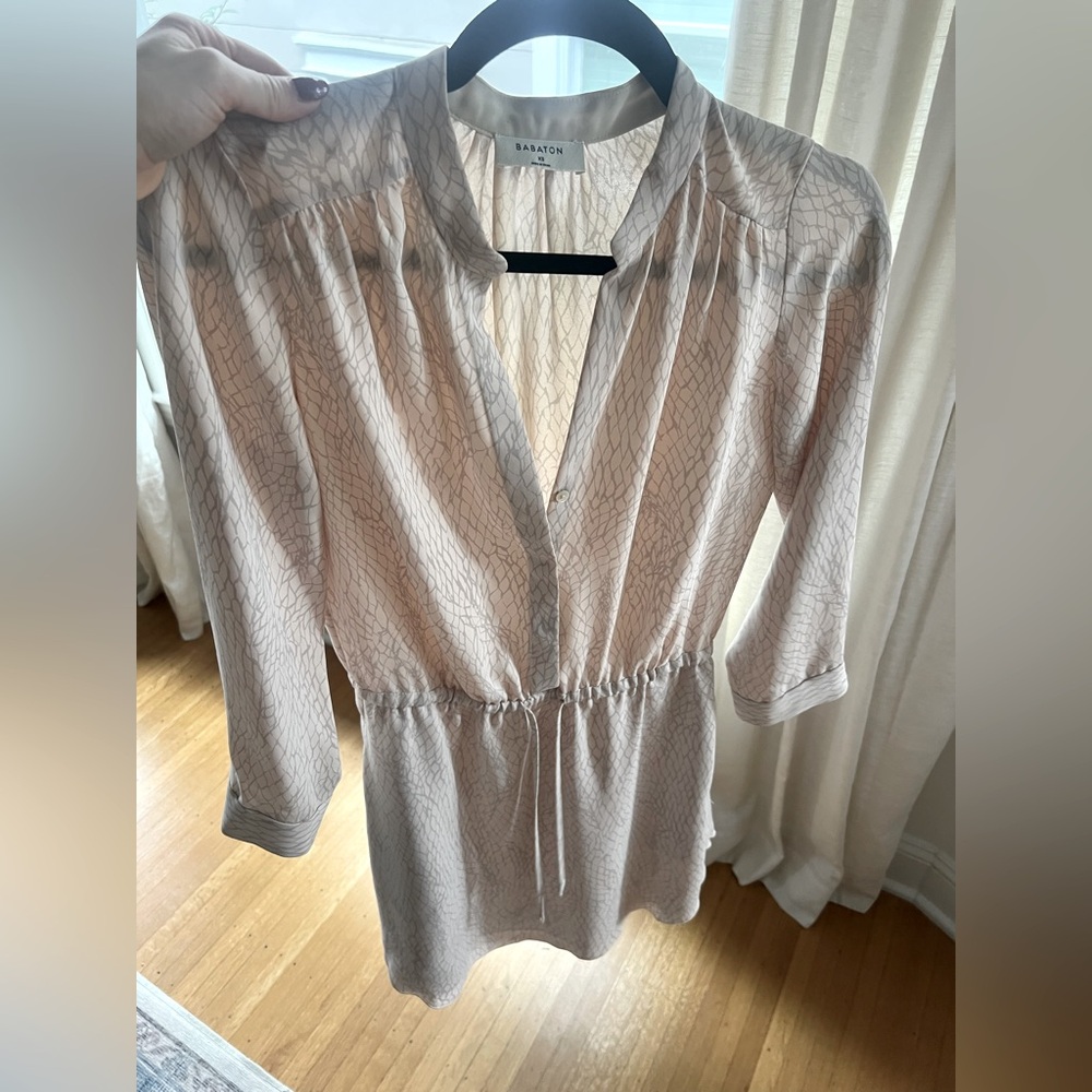 Aritzia Babaton Bennett Snake Print Silk Dress size XS
